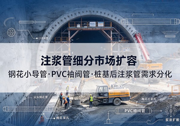 察哈尔右翼前旗注浆管细分市场扩容，隧道钢花小导管、PVC 袖阀管、桩基后注浆管需求分化